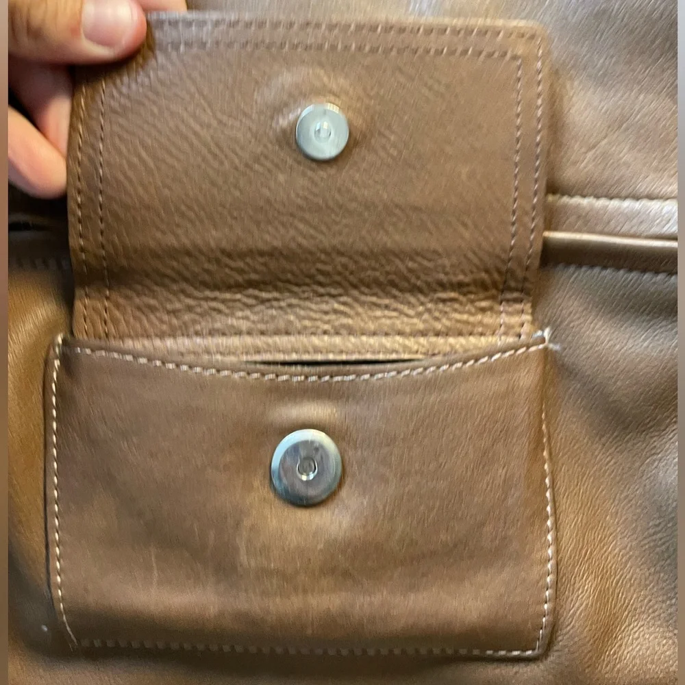 Classic Brown Leather Shoulder Bag -Crossbody Bag Women's Everyday Tote